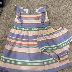 Ralph Lauren Striped Pastel Knit Dress & Bloomers